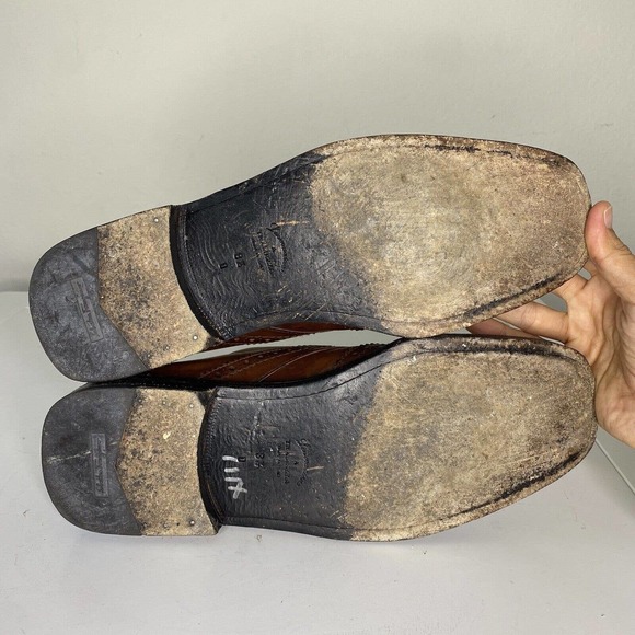 Vintage Salvatore Ferragamo Tramezza Brown Leather Loafers Size 8 1/2 1 D main image 12